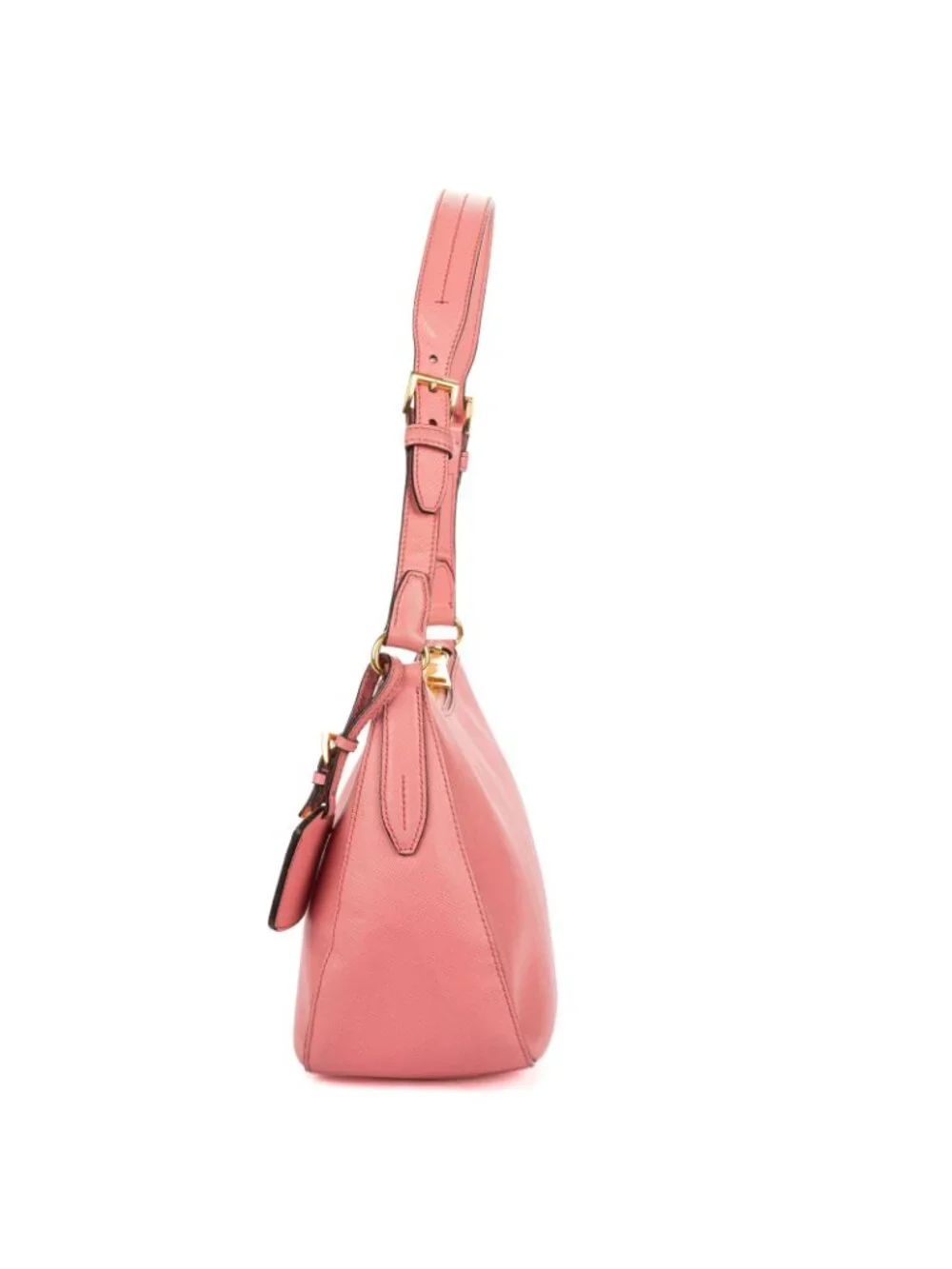 Prada Hobo Pink Saffiano Leather